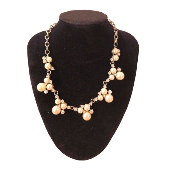 Stunning Pearl-like and Diamond-like Choker Necklace - Picture 1 of 9